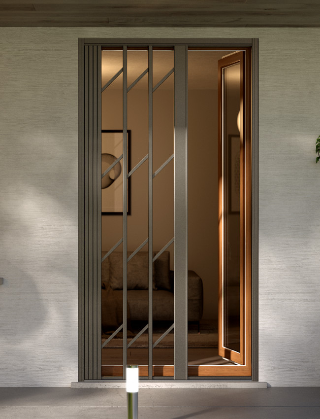 inferriata scorrevole xenia colore grigio a milano