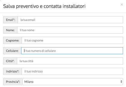 installatori inferriate compila dati