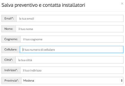 installatori inferriate compila dati