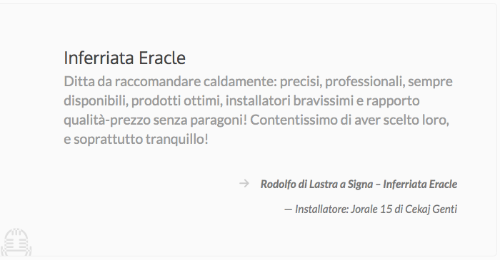 recensione inferriate firenze